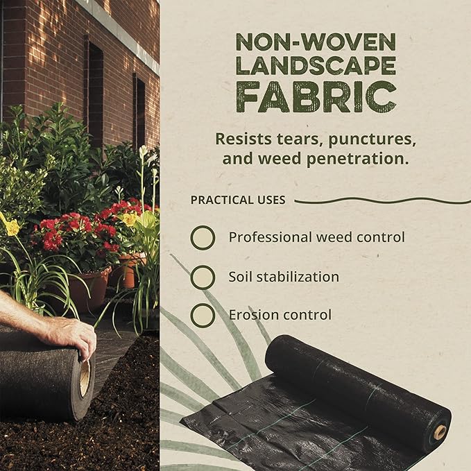 DeWitt Professional Max Weed Control Fabric Commercial-Grade Woven Barrier 4' x 250'