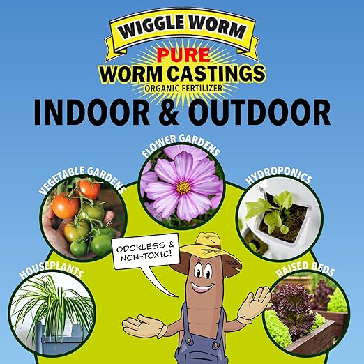 100% Pure Organic Mineral-Dense Worm Castings Fertilizer 15lbs - Improves Soil Fertility and Aeration for Growing Better Houseplants Vegetables and More Pack of 3