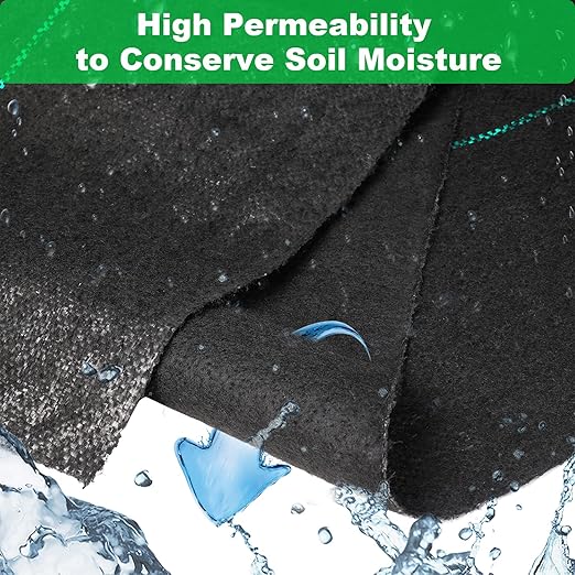 5.8oz Heavy Duty Weed Barrier Landscape Fabric Premium Durable Weed Blocker Cover Black Ultra Thick Mulch for Landscaping Outdoor Gardening Weed Control Mat 4ft x300ft