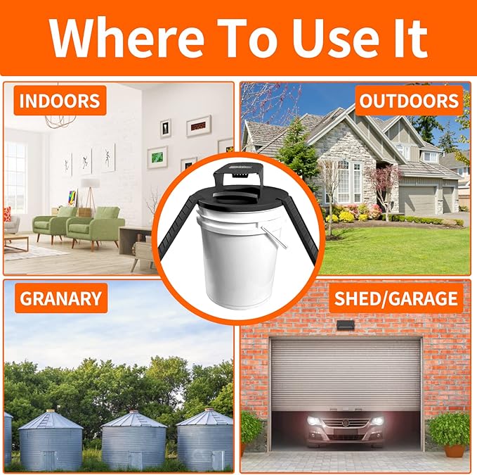 Mouse Traps Indoor for Home 4 Pack Mouse Trap Bucket Lid with Upgraded Clear Box 2 Ramps &amp Auto Reset Efficient Humane Rat Trap for Indoor &amp Outdoor Use Compatible with 5-Gallon Buckets