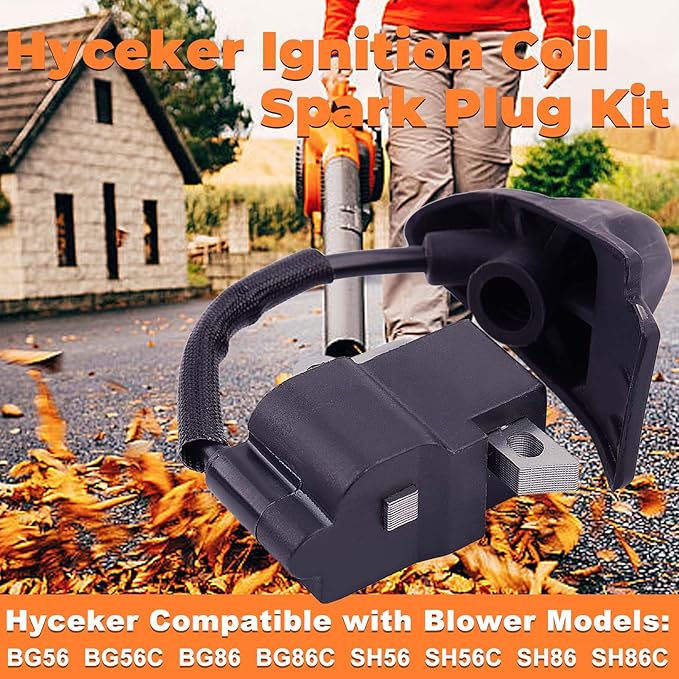 Ignition Coil Spark Plug Kit For Stihl BG56 BG86 BG86C BG56C SH56 SH86 SH56C SH86C Handheld Leaf Blower BR200 Backpack Blower 4241 1316 A 4241 1306 A 4241 1306 B 4241 1300 B 0000 1322 A