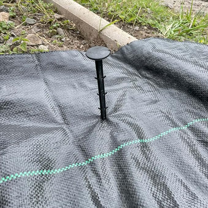 Harrier Weed Control Fabric Membrane - 50gsm/100gsm - Heavy Duty (6.5ft x 164ft Woven (100gsm) with Pegs)