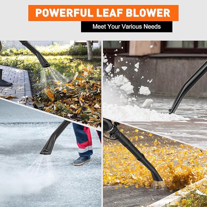 65cc Backpack Leaf Blower Gas Powered 3.6HP 2 Stroke Backpack Blower Gas Blower Snow Blower Lawn Blower Gasoline Backpack Leaf Blower for Lawn Care (US Stock)