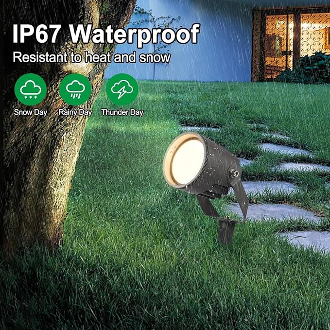 Outdoor Spotlight - LED Landscape Decorative Lights 220V Spotlight Led Beam Light IP67 Waterproof Garden Villa Landscape Tree Floodlight Rotation Spotlights(Blue Light9W)