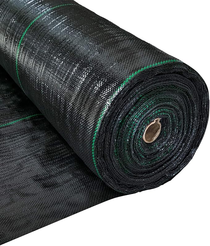 Premium Weed Barrier Landscape Fabric-Heavy Duty 125GSM Woven Garden Ground Cloth with Superior Permeability 3ft x300ft Black