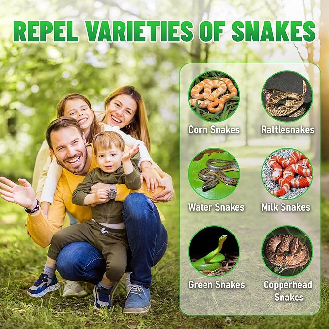 Snake Away Repellent for Outdoors 36 Pcs Snake Repellent for Yard Pet Safe Powerful to Get Rid of Snakes from House Patio Lawn Garden Garage Outside Camping Fishing