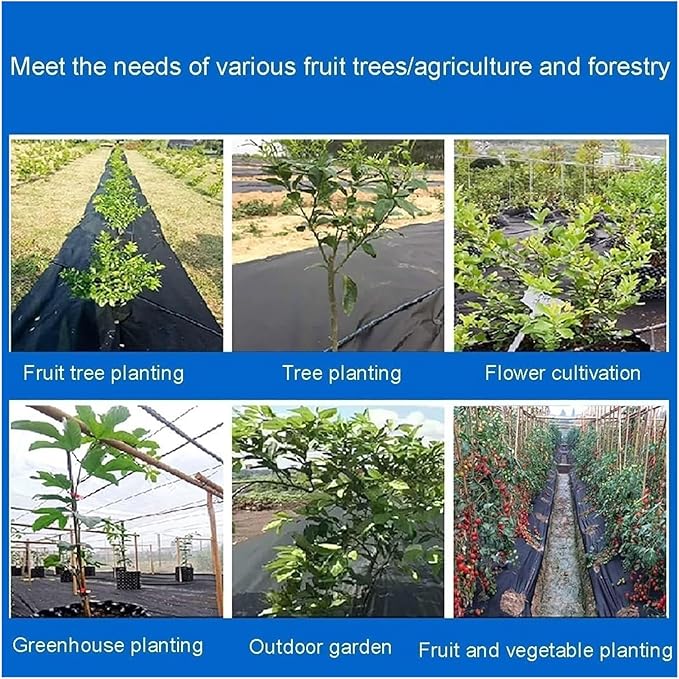 Driveway Fabric Weed Barrier Landscape Fabric Weed Control Film Garden Ground Cover Barrier Fabric(0.9x91m/3x300ft)