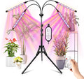 LED Grow Lights for Indoor Plants Full Spectrum with 15-63 inches Adjustable Tripod Stand Red Blue White Floor Grow Lamp with 4/8/12H Timer with Remote Control
