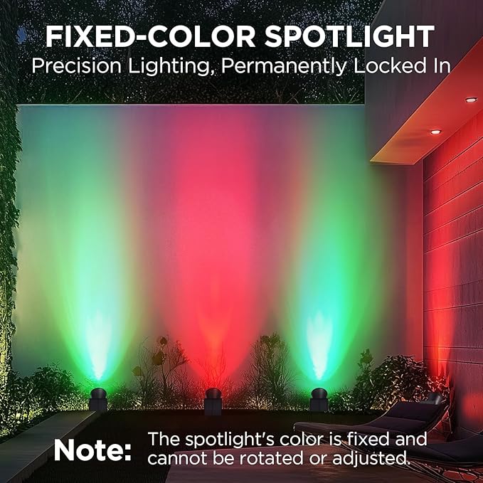 InnoGear Solar Lights Outdoor Waterproof Christmas Halloween Solar Garden Light for Outside Yard Landscape Lighting Pathway Spot Lights Spotlight Wall Light Auto On/Off 2 Pack (Red and Green Light)
