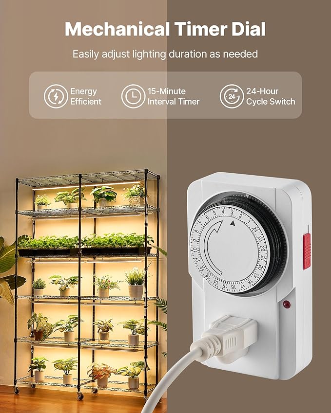 VEVOR Plant Shelf with Grow Light 6-Tier Double-Row Plant Stand 71in Tall Indoor Plants Display Rack with Wheels &amp Timer 200W Full Spectrum Grow Lights Metal Flower Pot Holder for Seed Startin
