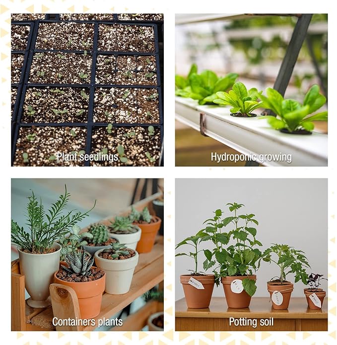 Perlite+ Silica - Promotes Strong Plants - Used for Hydroponic Growing Systems Transplanting and Potting Soil (3 CF)