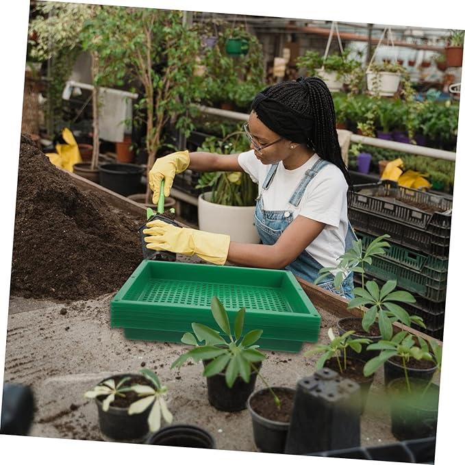 6pcs Miaopan Plant Growing Starter Multi-Hole Seed Germinating Tray Easy to Use and Transport for