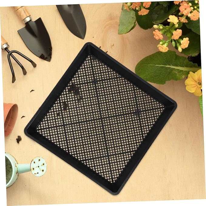 4pcs Tray Soilless Germination Trays Optimal Drainage for Indoor Gardening for Microgreens Vegetables and Flowers Mesh Design for Easy Harvesting