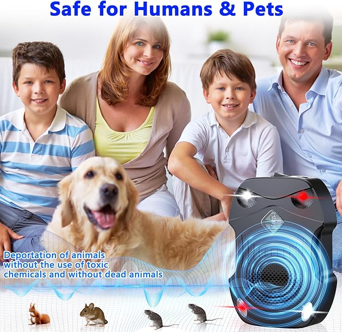2 Pack Rodent Repellent for Car Engines Ultrasonic Rodent Repeller for High-Efficiency Rat and Mouse Deterrent Mouse RepellentRat Repellent for Car 12v 24v Trucks Rvs