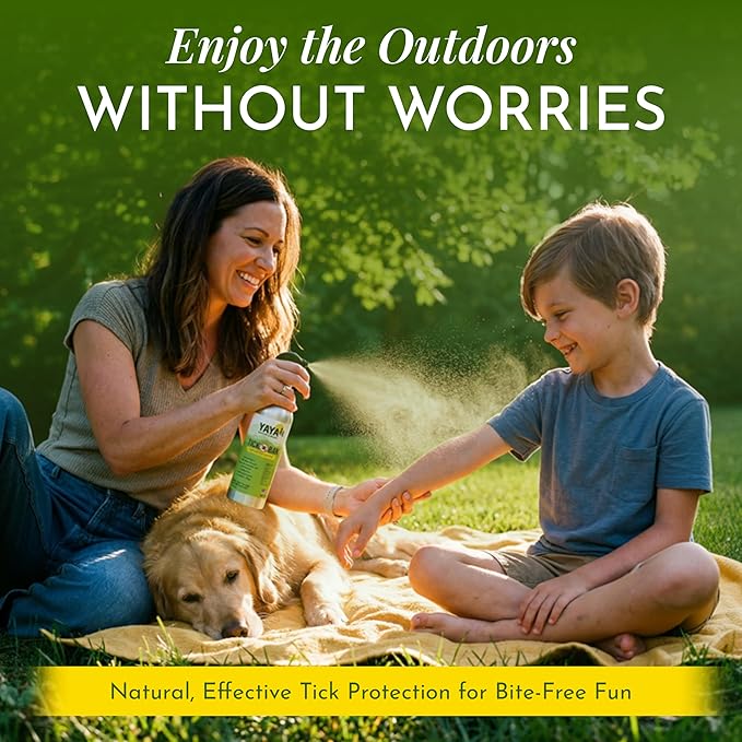 Yaya Organics All Natural Extra Strength Tick Repellent DEET Free - 16 Ounce Spray Bottle