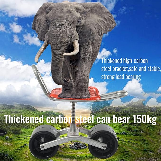 360 ° Swivel Seat Rolling Work Seat Mobile Seat Gardening Tools with Comfort Cushion Mobile Garden Seat Garden Supplies for Planting Garden Outdoor Yard