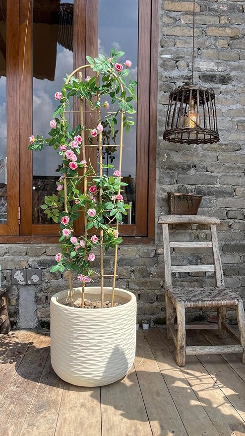 Bamboo TrellisU-Shape Bamboo Trellis3Feet3packTrellis for Climbing Plants Outdoor BambooforClimbing PlantsTomato VegetablesFlowers Beans CucumberIndoor Potted Climb Plants