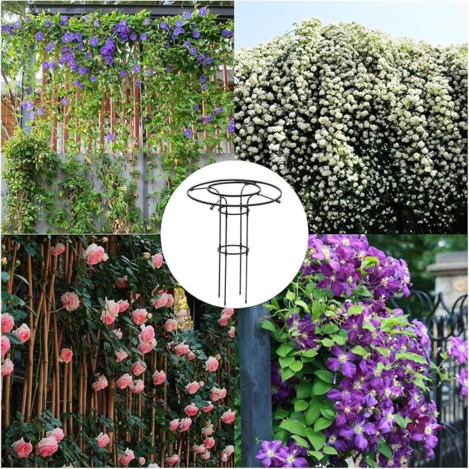 Tower Obelisk Garden Trellis Tall Metal Support Garden Frame Trellis for Indoor/Outdoor Climbing Vines and Flowers(Black90cm)