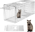 Animal Trap 32x10x12 Cage Trap Heavy Duty Folding Raccoon Traps Humane Cat Trap for Stray CatsRabbitsSquirrelsOutdoor Small Animal TrapHumane Catch &amp Release