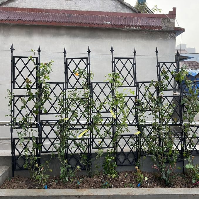 Garden Trellis for Climbing Plants PE Lattice Grid Panels for Potted Plants Sturdy Rustproof Plant Support Stakes for Outdoor Garden Lawn Patio 9 Sizes(Size:57x130cm)