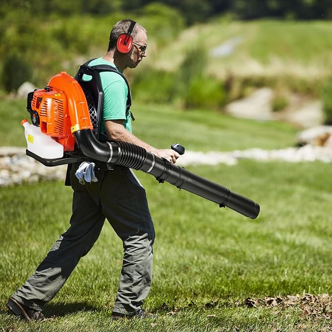 VEVOR 79cc Backpack Gas Leaf Blower 2-Cycle Gas Powered Backpack Blower with 3L Fuel Tank 930CFM Air Volume 184MPH Speed Ideal for Lawn Care