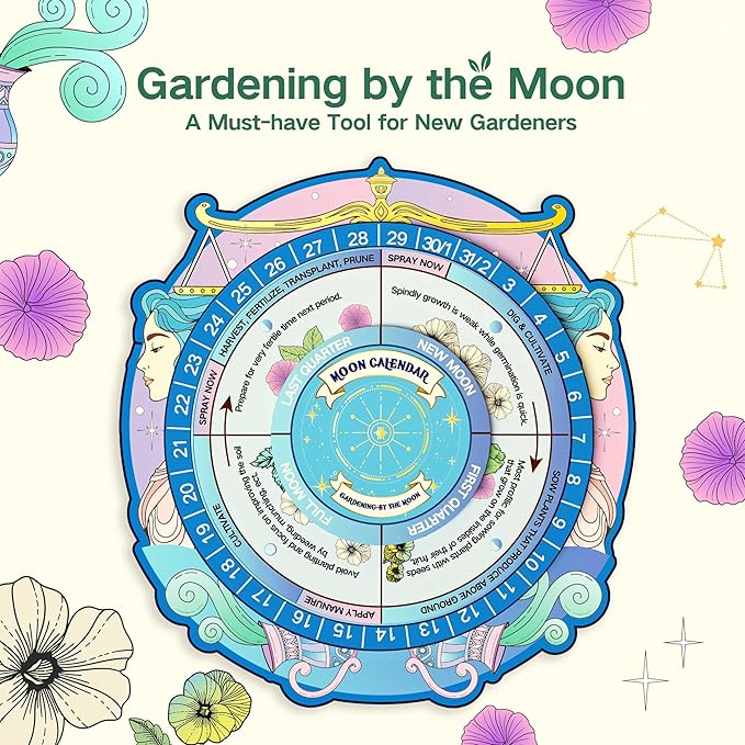 Lush&ampDew Zodiac Garden Seed Bank Gardening Gifts for Women Men 12 Varieties Non-GMO Vegetables Herb Seeds in Seed Organizer Magnetic Gift Box Witchcraft Supplies Air Signs Taurus Virgo Capric