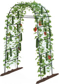 Garden Arch Trellis for Climbing Plants 82 Inch Tall Grape Trellies for OutdoorFlower Vegetable Tomato Cucumber Trellis with Clamp Netting Metal Vine Plants Support for Wedding Garden Decoration