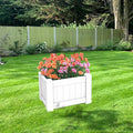 Windscreen4less 5 PCS 31x20x20 Vinyl Raised Bed White Planter Box for Patio Balcony Deck Vegetables Herbs and Succulents Outdoor Indoor