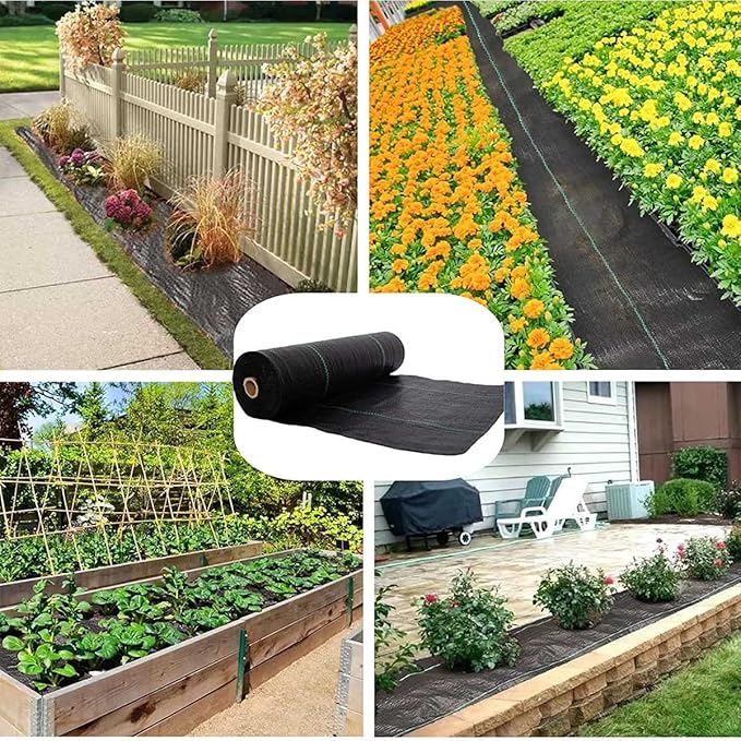 Weed Block Gardening MatWeed MembraneGeotextileEasy Setup &amp Convenient Designfor Soil Stabilization Landscaping Weed Barrier (Size : 1.2x60m/4x200ft)