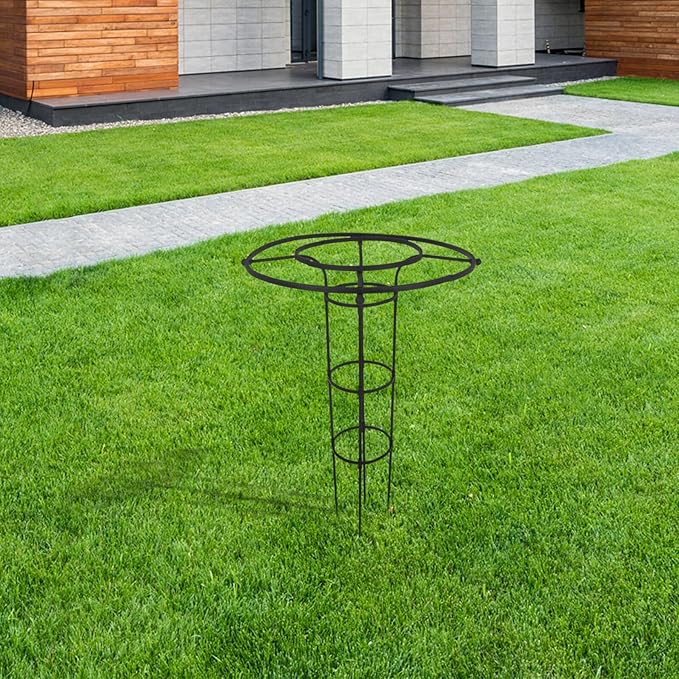 BESPORTBLE Umbrella Shaped Plant Support Trellis for Climbing Vines and Roses Easy Assembly No Tools Needed Outdoor Garden Climbing Frame Versatile Plant Protection Device Black Double Ring