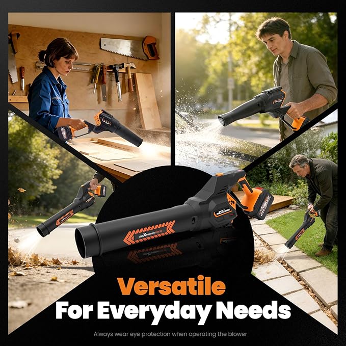 maXpeedingrods Leaf Blower Cordless 650CFM Electric Leaf Blower with 2 x 4.5Ah Batteries &amp Fast Charger 180° Deformation Blower Lightweight Leaf Blower for Lawn Care Garden Patio &amp Outdoo