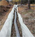 Non Woven Geotextile Fabric for French Drains - 5oz Landscape Weed Barrier Water Permeable Soil Stabilization for Retaining Walls and Driveways