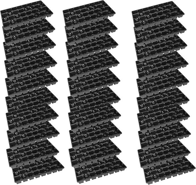 SUNPACK 22 x 10.5 Heavy Duty 32-Cell Carrying Tray Black 2 (Pack of 30) - Ideal for Greenhouses or Indoor Gardening - Allows for Easy Transportation of Seedlings