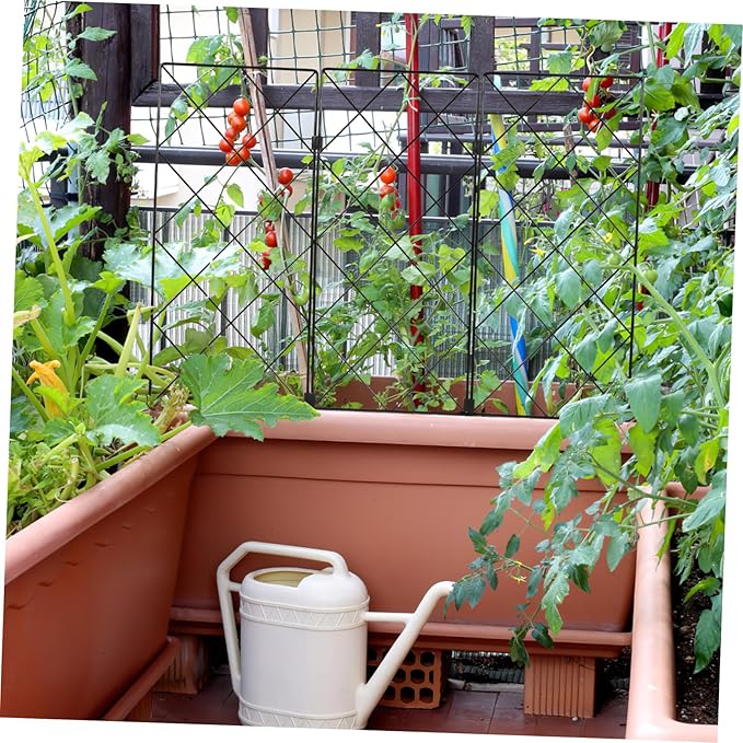 Multifunctional Foldable Climbing Plants Rack Rustproof Garden Trellis Support Stand for Vine Flowers Vegetables and Fruits Stable Frame for Outdoor Gardening and Healthy Plant