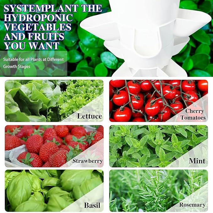 System of Culture of Hydroponic Tower System of Inner Hydroponic Culture Vertical Culture 6 Layers 30 Plant Sites with Pump and Mobile Water Tank