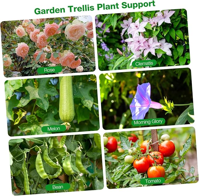 VANZACK Garden Trellis for Climbing Plants Multi-Functional Folding Support Stand for Vines Vegetables and Flowers Easy Installation and Reusable Design for Indoor and Outdoor Use