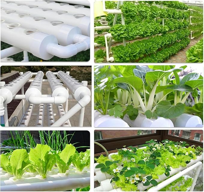 Hydroponics Growing System72 Pot Complete Hydroponics System Grow Kit for Home Kitchen Windowsill for Indoor Tower Garden Kit