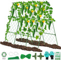 Cucumber Trellis for Raised Bed 47x52 inch A-Frame Metal Garden Trellis for Climbing Plants Outdoor Garden Trellis for Vegetables Cucumber Trellis for Fruit Vegetable Flower