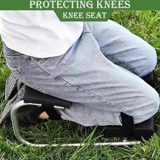 Knee Seat for Gardening Kneeling and Seat Strap on Kneeling Device for Garden Ergonomic Knee Protection and Ankle Support Knee Seat for Garden One Leg for Farm Work (1PCS)(Black)