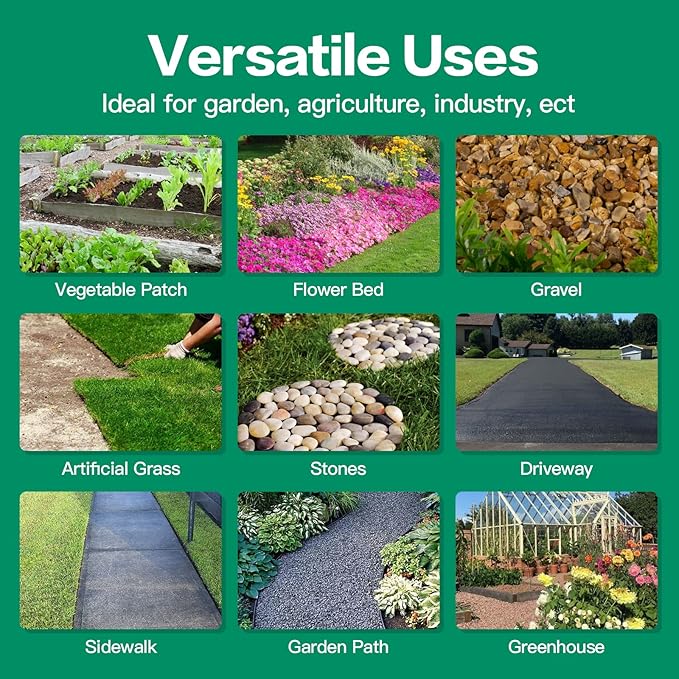 4FT x 115FT Weed Barrier Landscape Fabric Premium Heavy Duty Woven Garden Ground Cover Weed Block Control Mat Cloth for Gardening Planting Farming Landscaping Flower Bed Driveway