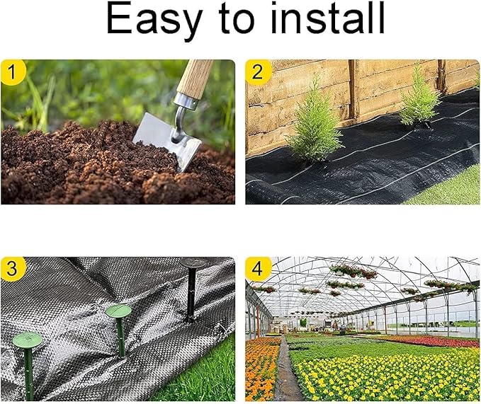 Weed Control Film Weed Barrier Landscape Fabric Geotextile Weed Control Membrane Ground Cover for Vegetable Garden(0.4x200m)