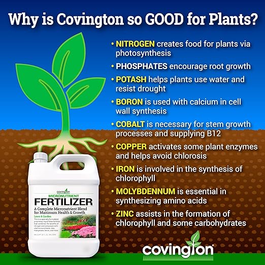 All Purpose MicroNutrient Plant Food &amp Lawn Fertilizer Indoor/Outdoor/Hydroponic Liquid Plant Food Growth Boosting MicroNutrients for House Plants Lawns Vegetables &amp Flowers (32oz.) USA M