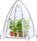 Portable Greenhouse for Outsides Ohuhu Heavy Duty Green House Tent with Durable PE Cover Garden Plant Protector with Zippered Door Mesh Window for Vegetables Flowers Fruits Herbs 63x54x71 Inch