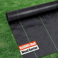 Durable PE Weed Barrier Landscape Fabric Weed Block Gardening Ground Cover Mat High Permeability for Weed Blocker Weed Mat Driveway Fabric Weed Control Garden Cloth (6x300Feet/Roll)