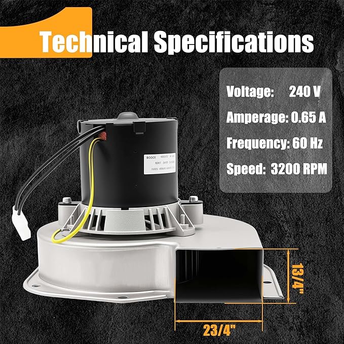 7021-7833 Furnace Draft Inducer/Exhaust Vent Venter Motor Draft Inducer Blower Motor Replacement for Fasco 7021-7833 7021-8928 7021-9731 Trane C661452P01 X38080029010 Dayton 41H449 Blower