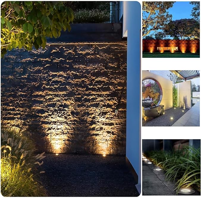 6PCS LED Beam Spotlight - Underground Light LED AC85-265V COB Garden Landscape Lights IP65 Waterproof Recessed Buried Lights for Outdoor Park Driveway Lighting(White10W)