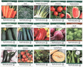 Heirloom Vegetable Garden Seed Collection – Assortment of 15 Non-GMO Easy Grow Gardening Seeds: Carrot Onion Tomato Pea Cucumber Beets Basil More