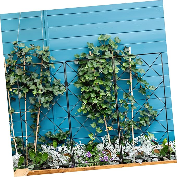 BESPORTBLE Gardening Support Bracket Vegetables Garden Trellis for Climbing Plants Outdoor Pea Growing Trellis Stands Foldable Plant Stand Pea Trellis Lattice Folded Folding Easy