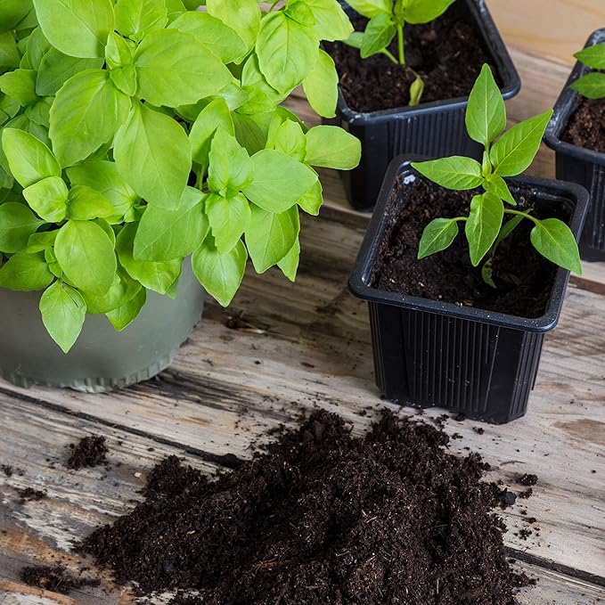 Minute Soil - Compressed Coco Coir Fiber Grow Medium - 3 Bricks = 4.5 Gallons of Potting Soil - Seed Starting Gardening House Plants Flowers Microgreens Wheatgrass - Add Water - Peat Free - OMRI