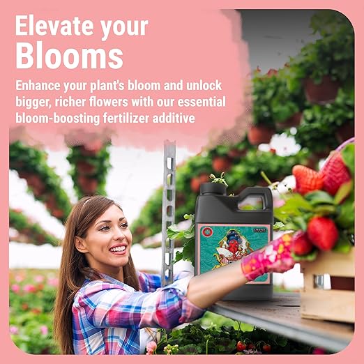Cronk Nutrients Bud Booster - Best Budding Fertilizer for Maximum Blooms - Hydroponic Nutrients for The Bloom Phase - Balanced pH Formula - Suitable for Soil Soilless and Hydroponic Systems (4L)